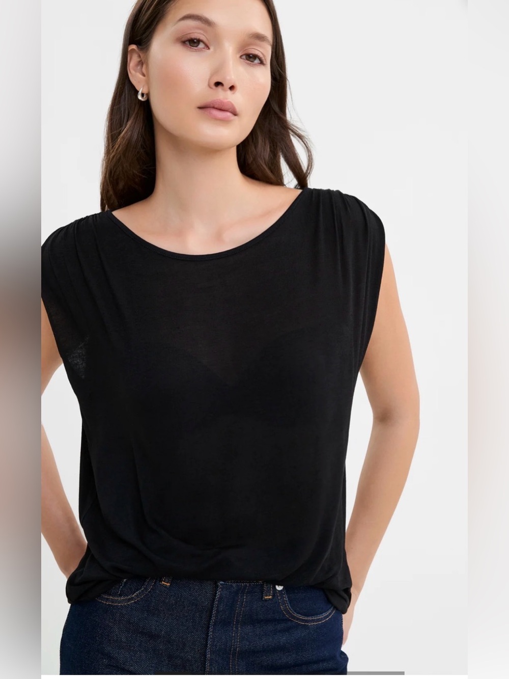 Marcella Greenwich Village Top Black Size Medium.  NWOT